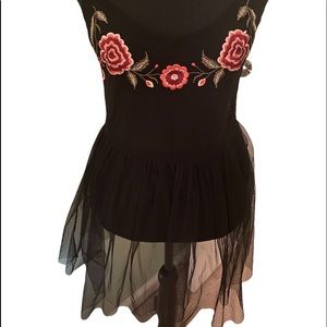 Spaghetti strap tulle top